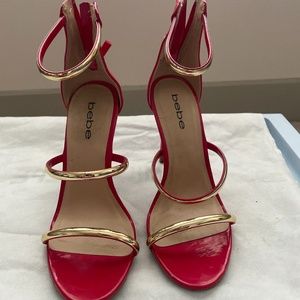 Red patent leather heels